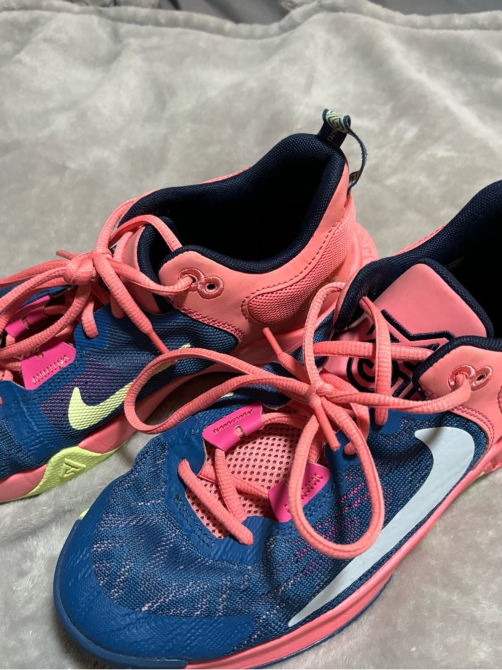 Nike Kids Blue and Pink Athletic Sneakers